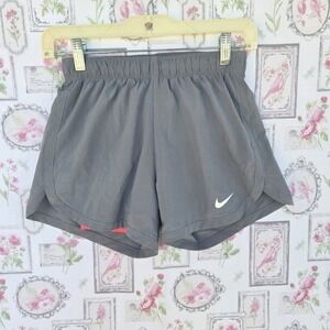 Nike One Women's Dri-FIT Mid-Rise 2-in-1 Running Shorts Iron Grey Size XS